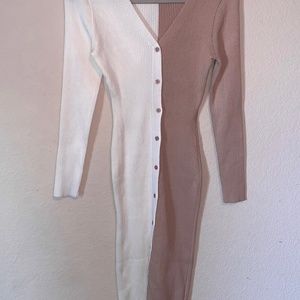 White & Nude Dress